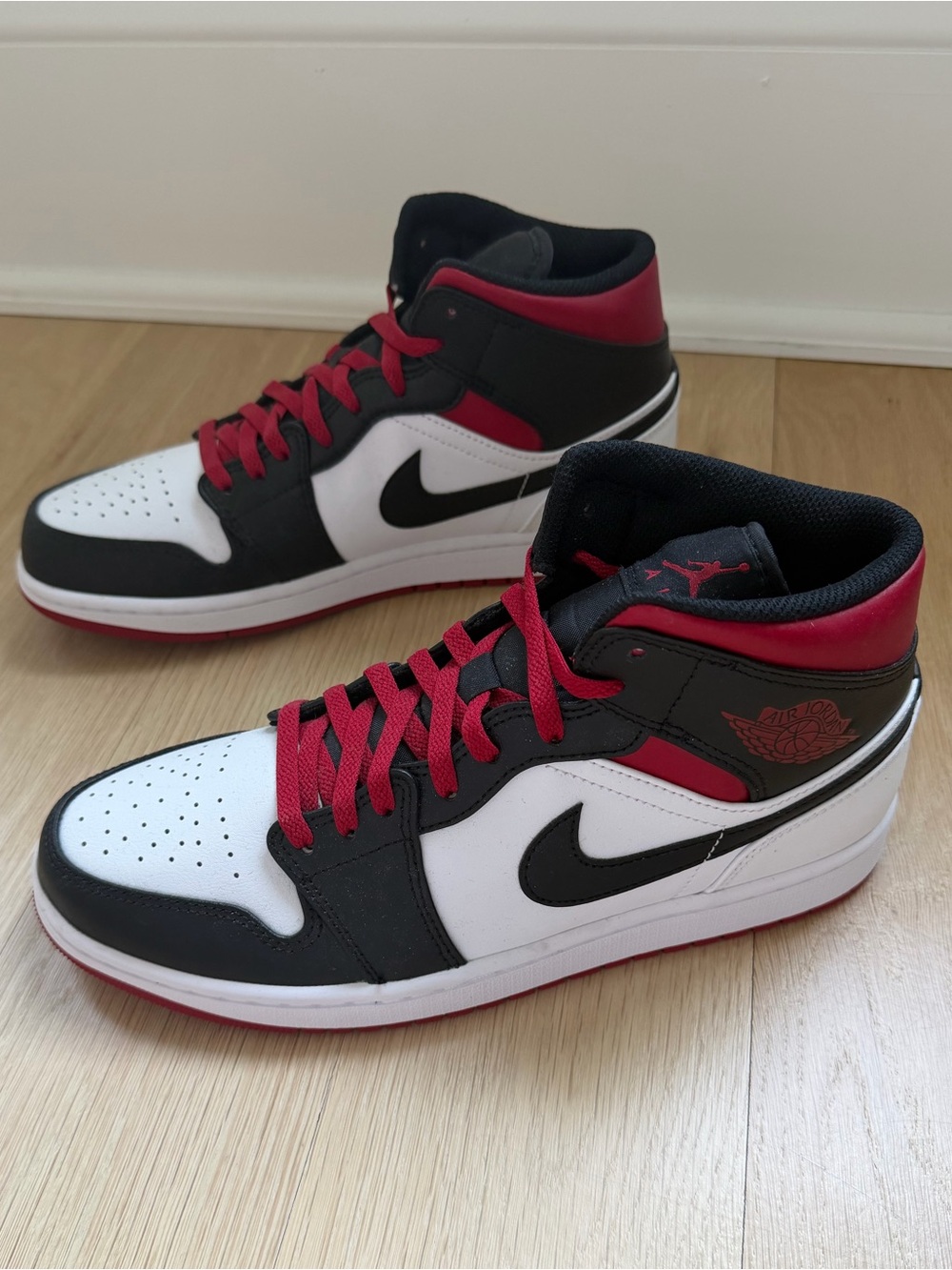 Men's Nike Mid-Top Jordans Sneakers - Black White Red BRAND NEW